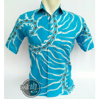Jual Baju Muslim Batik Seragam Modern Motif Wayang (Kemeja Batik Kantor) Murah