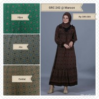 Gamis GRC 242 (Maroon, Hijau, Abu, Coklat) adminlaa by Itang Yunasz