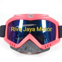 KACAMATA KACA MATA GOOGLE GOGGLE FGN NOSE RAINBOW MERAH CROSS KLX KTM
