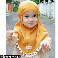 Jual Jilbab Instan Rubiah Kids Variasi Pompom Murah