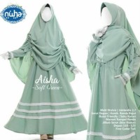 Cadar tali set gamis syari polos bahan wolfis baju muslim syari hijab