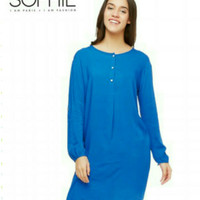 Chorry tunique blue sophie Martin paris/blouse/baju muslim atasan biru