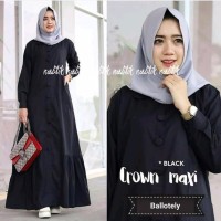 TERLARIS Baju Kekinian muslim wanita dress Crown Maxi new grosir mera