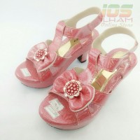 Jual Sepatu Sandal Anak High Heels Pita Ashley Tinggi 7cm Size 31-35 Murah