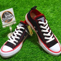 Termurah Sepatu Converse ALL STAR Low Black Lining Red