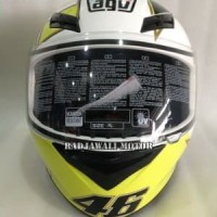 HELM AGV ROSSI GOTHIC 46 WHITE official ASLI YAMAHA Murah