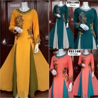 Jual Baju Pesta Muslimah Hycon Renda Impor FS1108 Murah