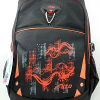 Tas Ransel Alto Original 70533W Sekolah Kuliah Rain Cover Hitam Orange