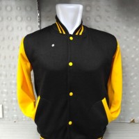 Stok Terbatas!! Jaket Varsity Baseball Hitam Kuning