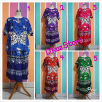 Jual Setelan Kencana Ungu Prabu / Daster Batik / Daster Murah / Baju Tidur Murah