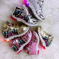 Sepatu Led Kets Little Pony untuk Anak Perempuan / Anak Cewek