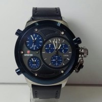 BARU Jam Tangan Pria Expedition E6396 Leather Black Triple Time