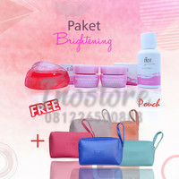 Termurah! Cream Glansie Luxury Paket Flek Brightening Bedak muka