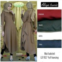Aliya Tunik Model Baju Gamis Blouse Atasan Wanita Busana Muslim Modern