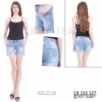 Promo Bulan ini Celana Pendek Wanita Ripped Jeans Hot Pants 127 Sobek