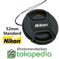 Tutup Lensa Kit Nikon D5100 D5200 D5300 D5500 D5600 Lens Cap Logo 52mm