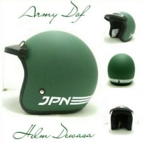 BARU HELM BOGO RETRO SNI JPN ARC HIJAU ARMY DOF + PET SPECIAL