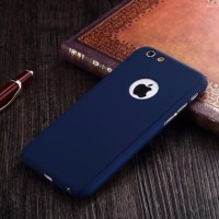 Hardcase Case 360 Iphone 5 Warna BIRU / NAVY Free Tempered Glass Cover