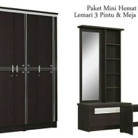Paket Mini Hemat(Lemari Pakaian 3 Pintu dan Meja Rias)