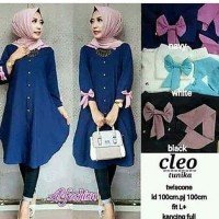 Cleo Tunika Model Baju Gamis Blouse Atasan Wanita Busana Muslim Modern