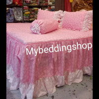Sprei rimpel 3 tingkat tempahan uk 180x200x30