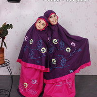 Mukena couple/sarimbit ibu dan anak Aurel by Fathiya anak ukuran M