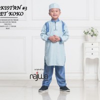 baju lebaran koko anak sarung dan hem peci