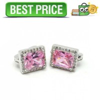 Anting Wanita Cube Zircon - Pink