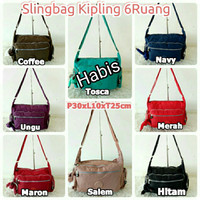 Jual Tas wanita Selempang Kipling Import 6Ruang Kp616 Murah