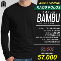 Kaos Polos Lengan panjang Katun Bambu / Cotton Bamboo