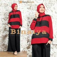 SETELAN KULOT BINAIYA baju fashion muslim hijab wanita motif bunga