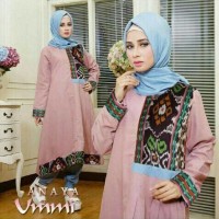 asd setelan XL hijab muslim anaya set dusty pink / baju wanita pakaian