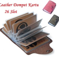 Branded Real Leather Dompet Kartu Kulit Motif Design Export Quality