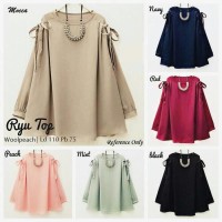 BLOUSE MUSLIM terbaru branded blouse tunik wanita atasan baju tunic xl