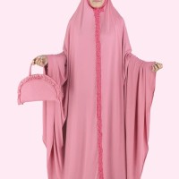 Baju Muslim Koko Pakistan Gamis Dress Mukena Wanita Pria Anak Pink