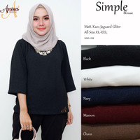 Baju wanita blouse tunik simple muslim modern unik lucc trendi