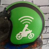 Helm Retro Bogo Gojek Go jek SNI