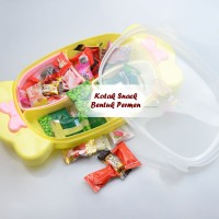 Toples Unik Bentuk PERMEN / Kotak Snack Kedap Udara