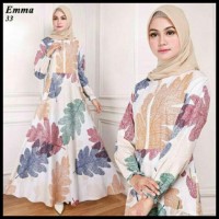 BIG SALE MAXI EMMA (33) PUTIH BAJU MUSLIM WANITA GAMIS MODEL KEKINIAN