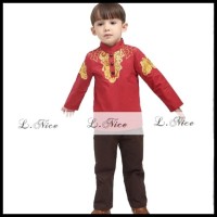 BIG SALE BAJU KOKO ANAK: L NICE 85-02 KOKO GOLDEN RED (1-6 TAHUN !!!