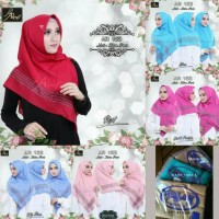 Jilbab Segi Empat List Rainbow Arrafi Ar153 Hijab Kerudung Pashmina