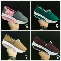 Sepatu Vans Wedges Slip On Kets Sneakers Casual Wanita Woman Murah