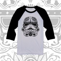 Solo - Stormtrooper Sugar Skull|Kaos Raglan | Movie |