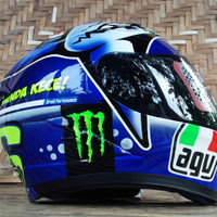 helm kyt vendetta repaint airbrush rossi vr46 hiu misano 2015