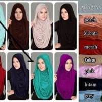 Jilbab Instan Hijab Instan Segiempat Arabian Hoodie Versi Premium
