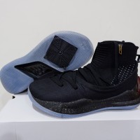 SEPATU BASKET UA CURRY5 HIGH BLACK GOLD