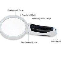 JUAL POCKET 3 LUP LENSA KACA PEMBESAR SAKU ( 2.5X + 6X + 16X ) + LAMPU