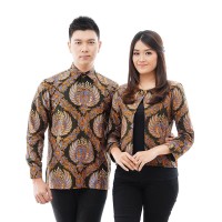 CPT60 Batik Tulis Couple Muslim Premium Lengan Panjang Seragam Baju