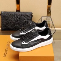 Jual sepatu sneaker kulit pria cowok lv louis vuitton casual keds kw