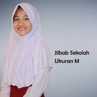 Jual Jilbab Anak Instan Ukuran M Model Tali Simpel Spandek Kaos Warna Putih Murah